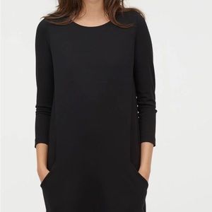 H&M basics black dress with pockets in xs
